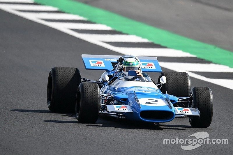 Une Matra MS80-Cosworth à Silverstone lors de la parade du 70e anniversaire du circuit