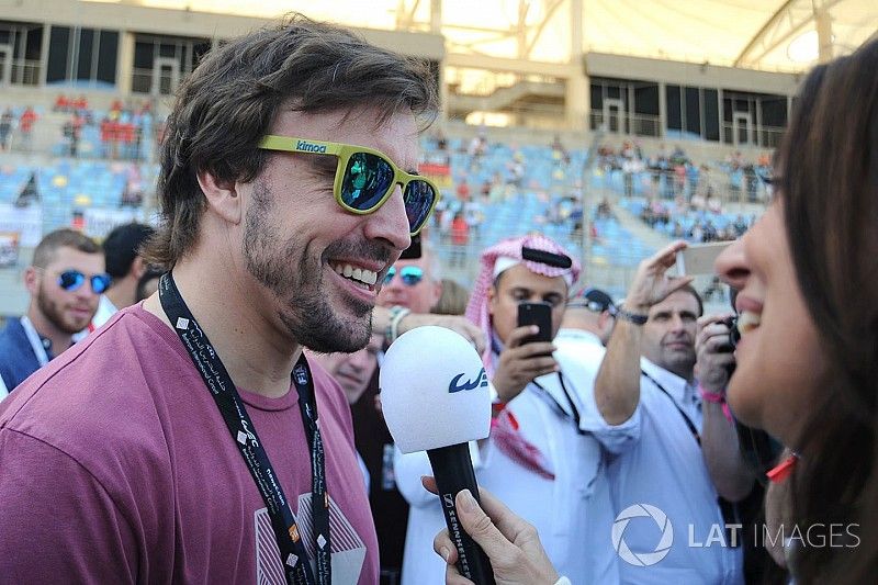 Fernando Alonso with Louise Beckett