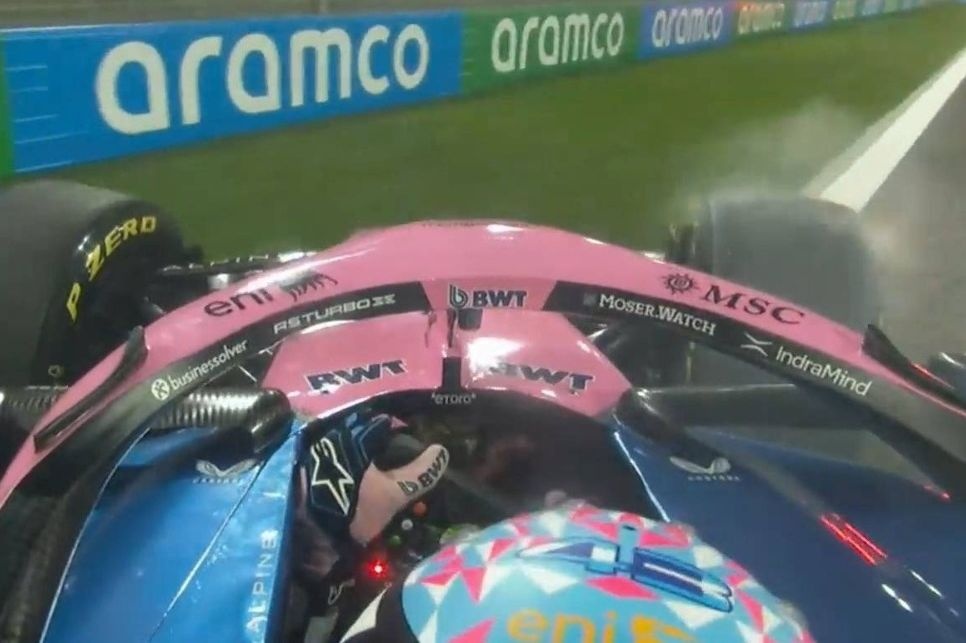 Vídeo: Colapinto, casi al muro con su Alpine con el test ya acabado