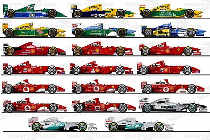 Fotogallery: le 20 monoposto pilotate da Michael Schumacher nel corso della sua carriera in F1