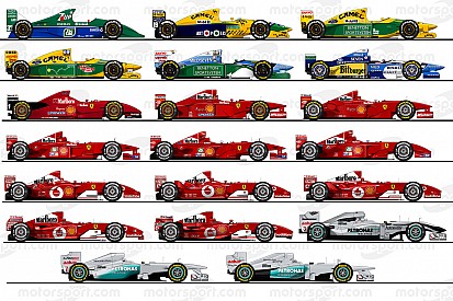 Los 20 autos de Michael Schumacher en la F1