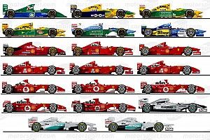 Los 20 autos de Michael Schumacher en la F1