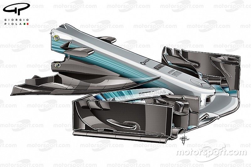 Nez étroit de la Mercedes W08, GP d'Espagne