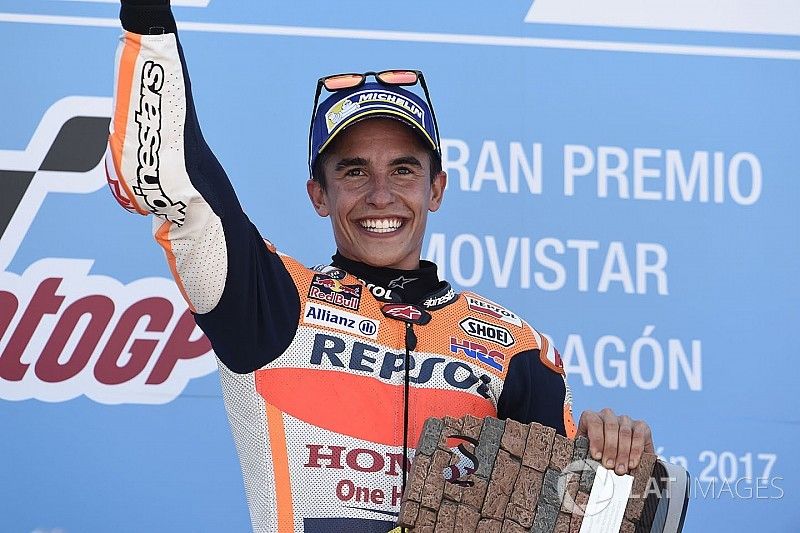 Podium: Race winner Marc Marquez, Repsol Honda Team