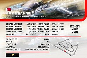 Le programme TV du GP de Bahreïn 2019