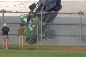 Kyle Larson's rough year continues after "scary" rollover