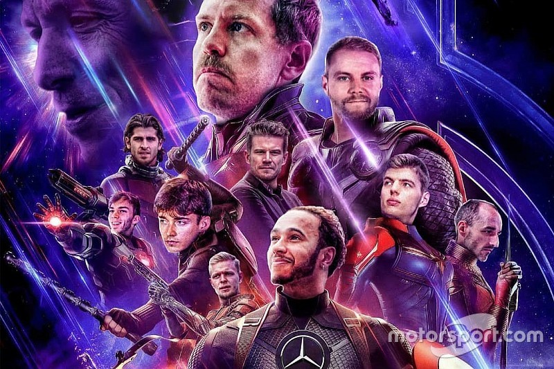 F1 entra na onda “Vingadores” e cria seu próprio cartaz