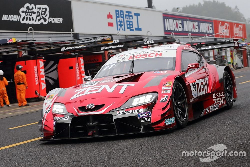 SGT第4戦もてぎ GT500予選|38号車ZENTが雨の中で一発の速さをみせ今季初PP獲得