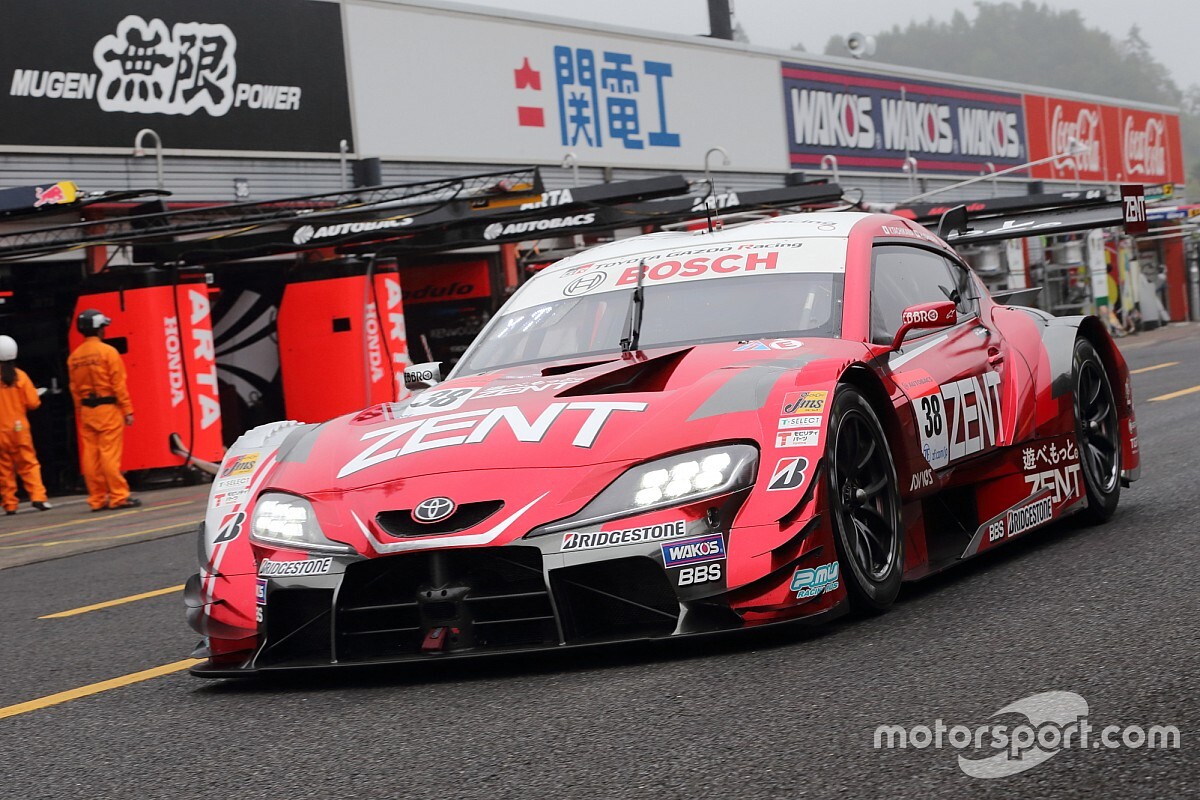 SGT第4戦もてぎ GT500予選|38号車ZENTが雨の中で一発の速さをみせ今季初PP獲得