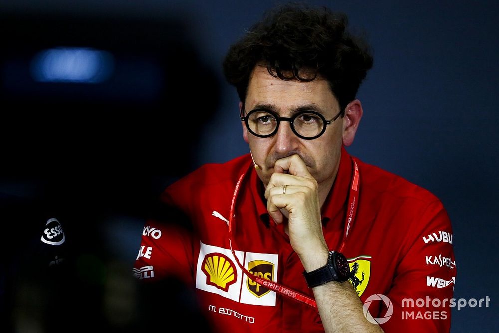 Mattia Binotto, Team Principal Ferrari, in the Press Conference