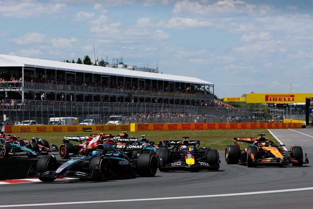 Oscar Piastri, McLaren, Max Verstappen, Red Bull Racing, George Russell, Mercedes