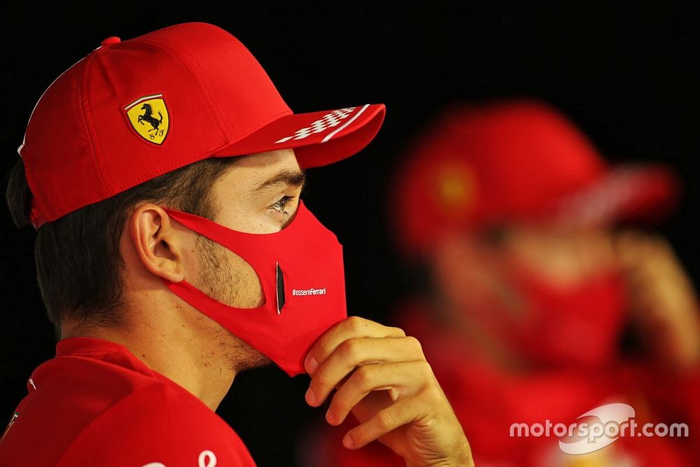 Charles Leclerc, Ferrari in the press conference