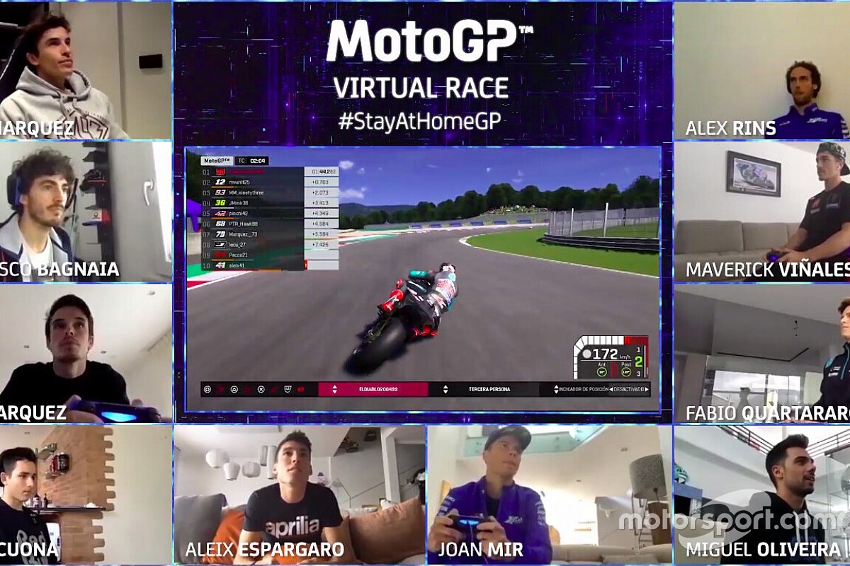 MotoGP realizará su tercera carrera virtual con sus pilotos