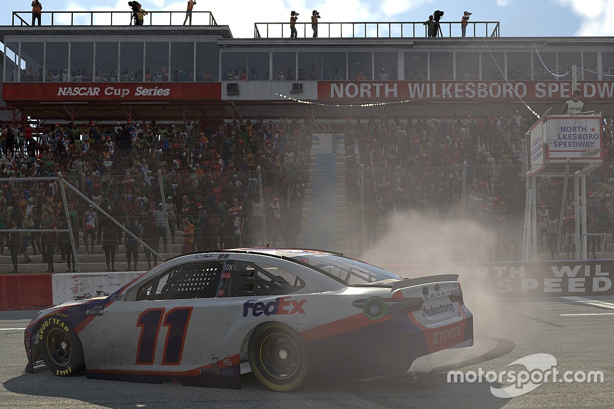 Denny Hamlin wins North Wilkesboro eNASCAR finale