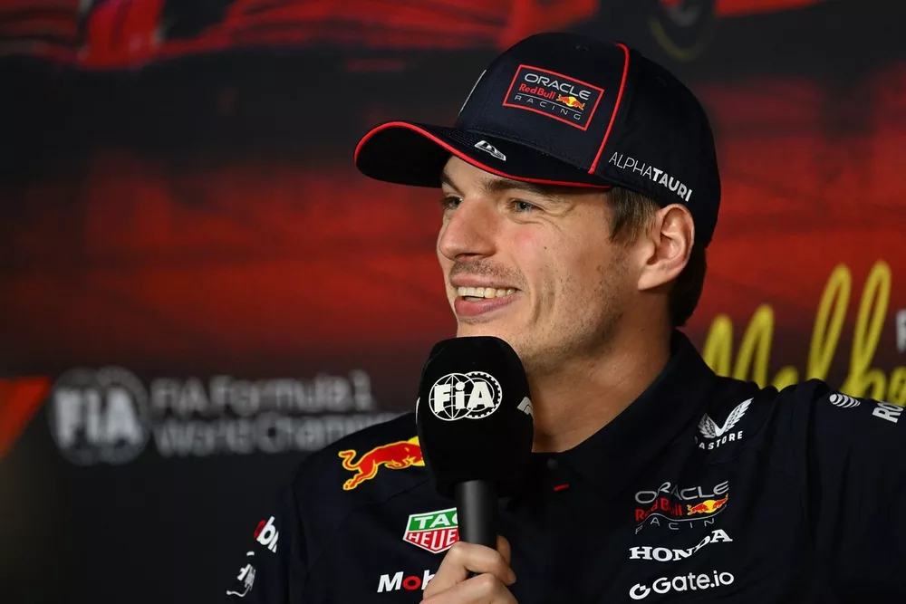 Max Verstappen, Red Bull Racing, en conf&eacute;rence de presse