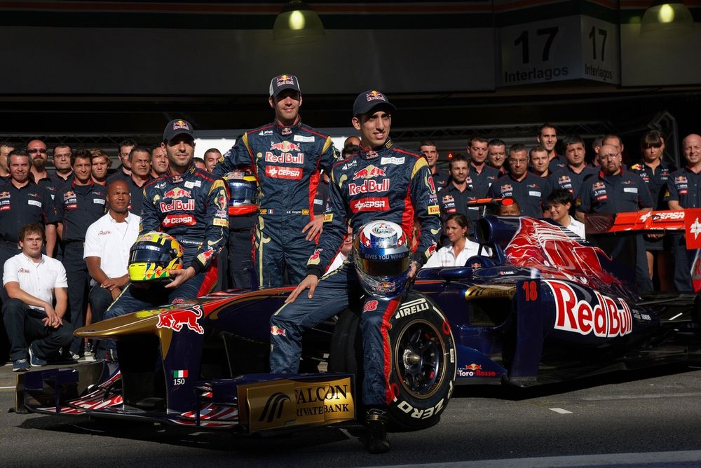 Sébastien Buemi, Jaime Alguersuari and Jean-Éric Vergne