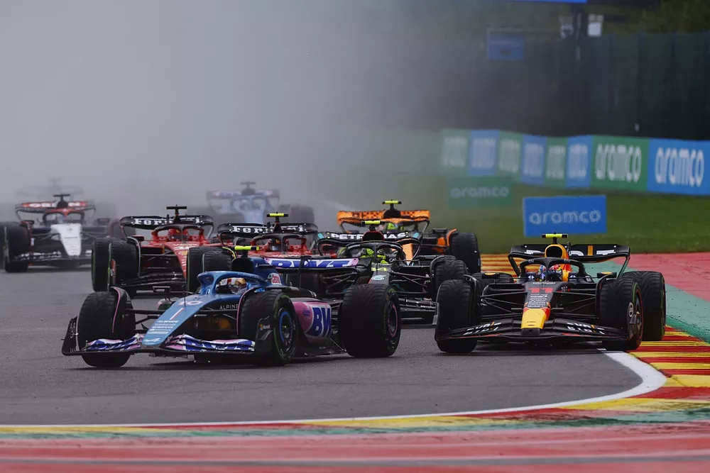 Pierre Gasly, Alpine A523, Sergio Perez, Red Bull Racing RB19, Lewis Hamilton, Mercedes F1 W14, Lando Norris, McLaren MCL60, Carlos Sainz, Ferrari SF-23, Charles Leclerc, Ferrari SF-23