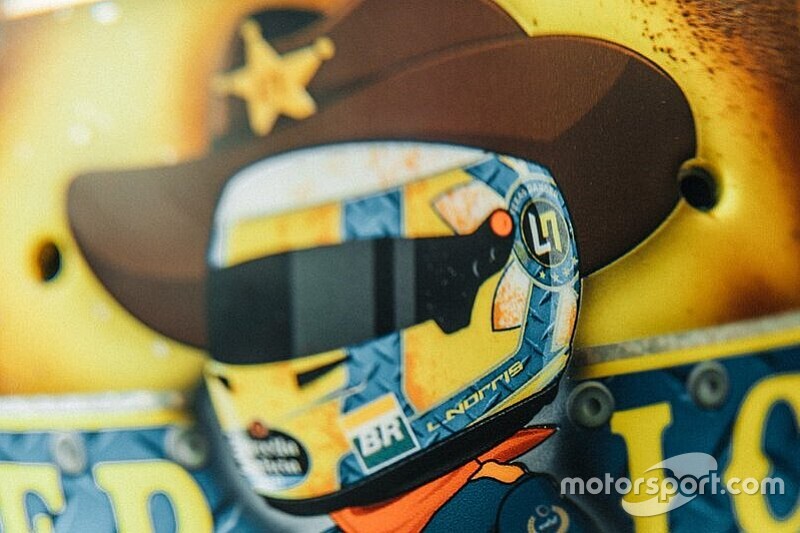 Norris újabb pofás F1-es sisakfestése, ezúttal Amerikából