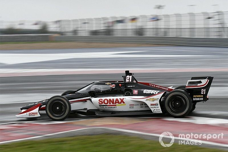 Van Kalmthout aan kop op regenachtige eerste IndyCar-testdag