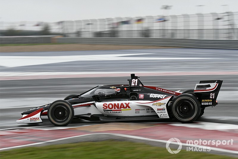 Van Kalmthout aan kop op regenachtige eerste IndyCar-testdag