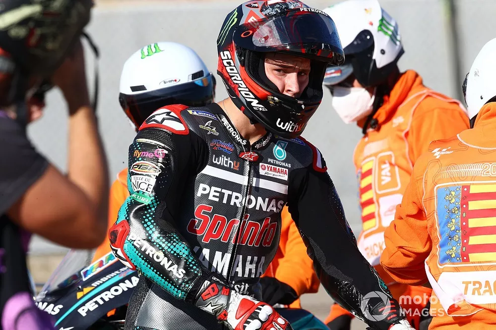 Fabio Quartararo, Petronas Yamaha SRT après sa chute