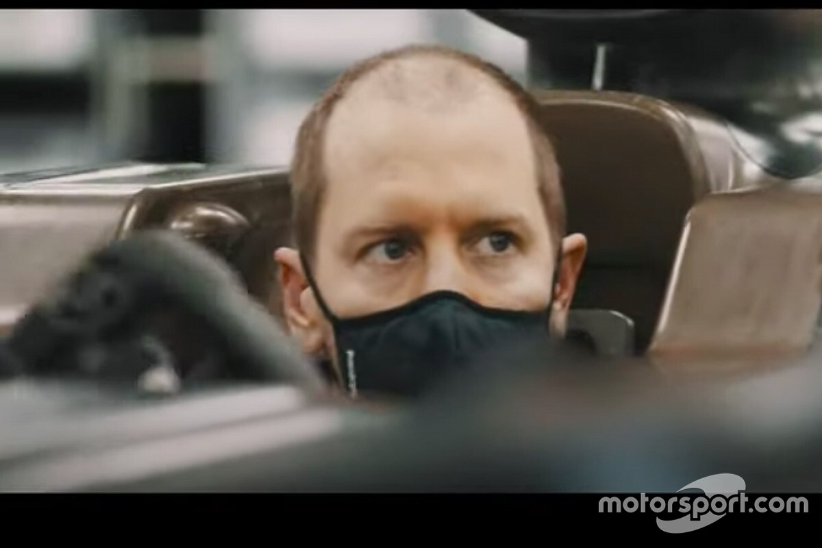 Aston Martin publica un vídeo de Vettel y su look sorprende
