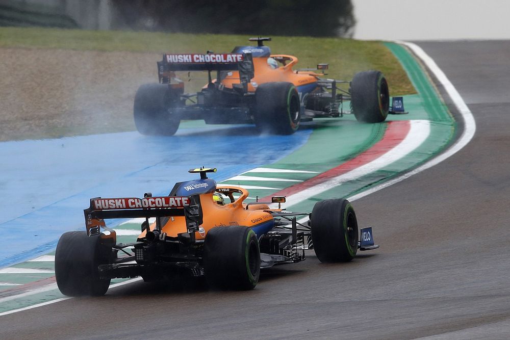 Ricciardo moest 'trots wegslikken' bij positiewissel met Norris