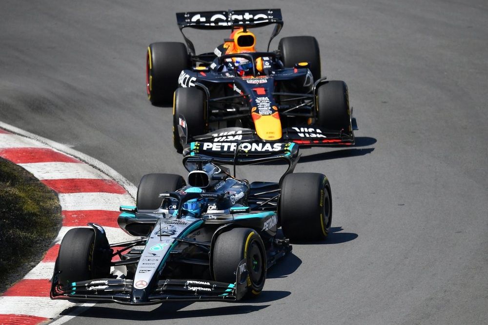 Max Verstappen, Red Bull Racing, George Russell, Mercedes