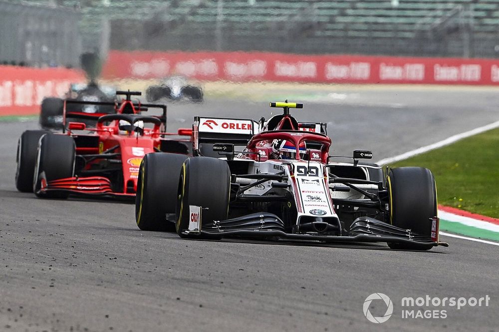 Antonio Giovinazzi, Alfa Romeo Racing C39, Sebastian Vettel, Ferrari SF1000