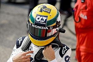 Gasly: all'asta il casco tributo per Senna usato a Imola