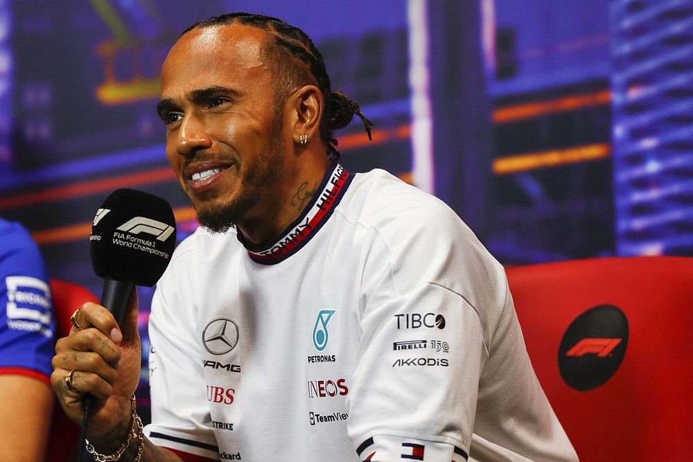 Lewis Hamilton, Mercedes AMG, en conférence de presse 