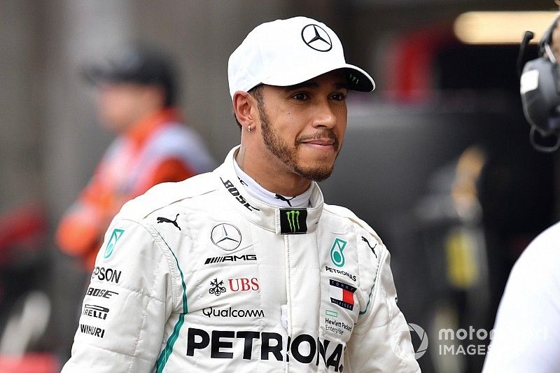 Lewis Hamilton, Mercedes AMG F1 in parc ferme 