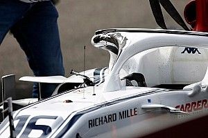 Leclerc: "Estoy feliz de haber tenido el Halo, tuve suerte"