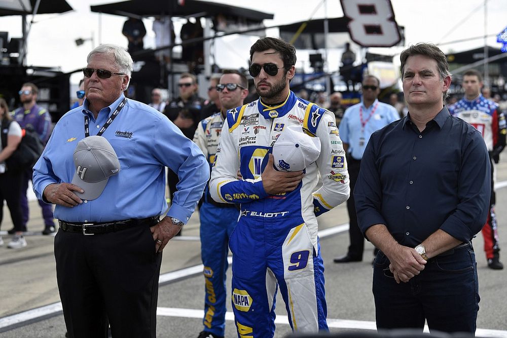 Chase Elliott, Hendrick Motorsports, Chevrolet Camaro NAPA Auto Parts and Jeff Gordon