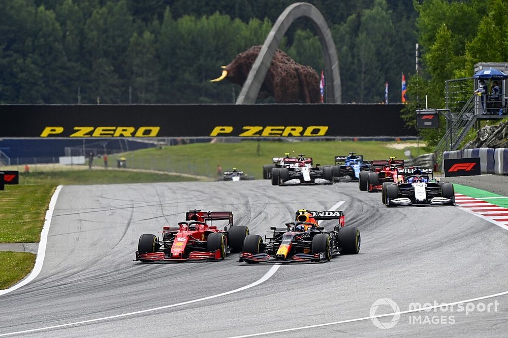 Vídeo: el calentón entre Pérez y Leclerc en el GP de Austria
