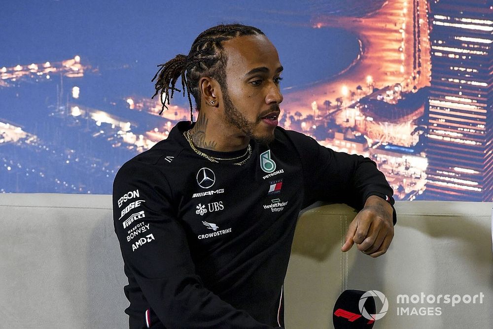 Lewis Hamilton, Mercedes-AMG Petronas F1 in the press conference 