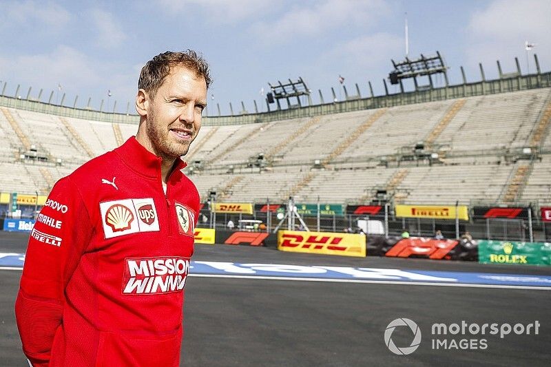 Sebastian Vettel, Ferrari walks the track 