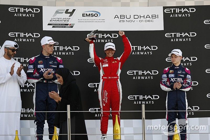 Una piloto gana en la F4 en Abu Dhabi