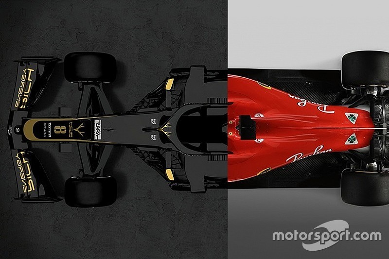 Haas 2019 Vs. Ferrari 2018: grafikai összehasonlítás