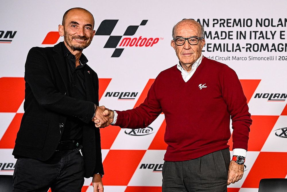 Claudio Domenicali, CEO Ducati Motor Holding, Carmelo Ezpeleta, CEO Dorna Sports