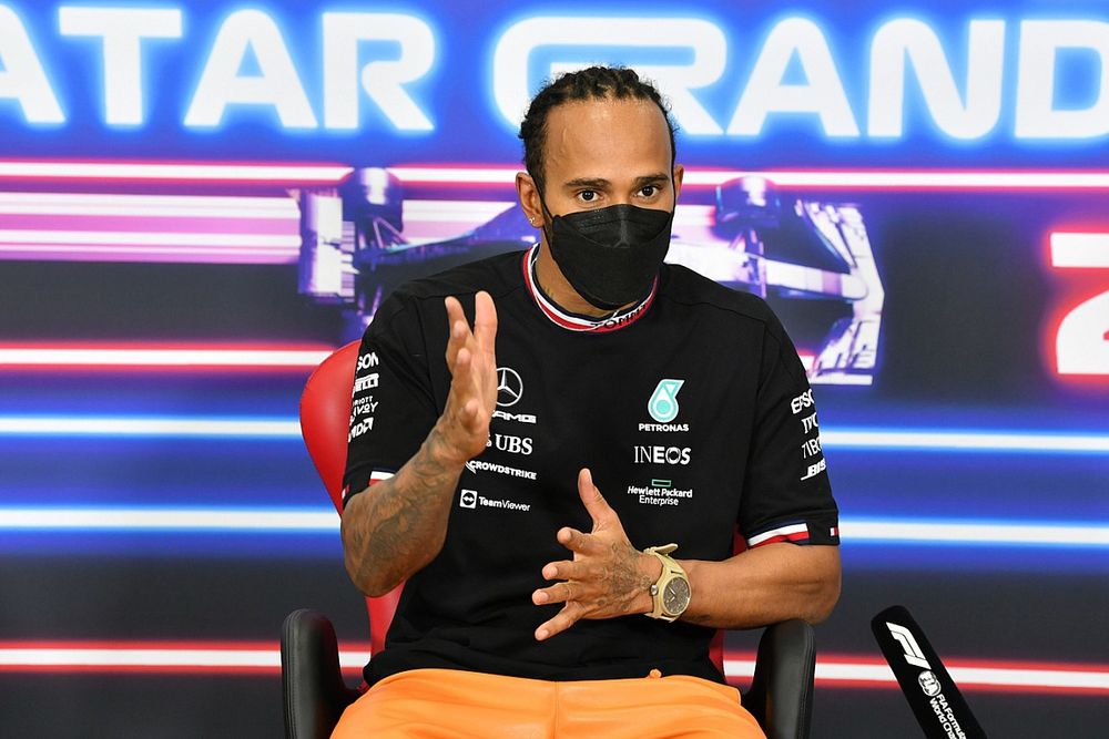 Lewis Hamilton, Mercedes, 1st position, in the Press Conference