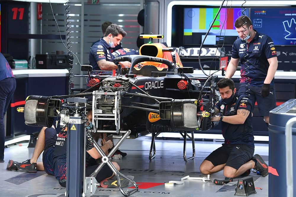 Detalle frontal del Red Bull Racing RB16B