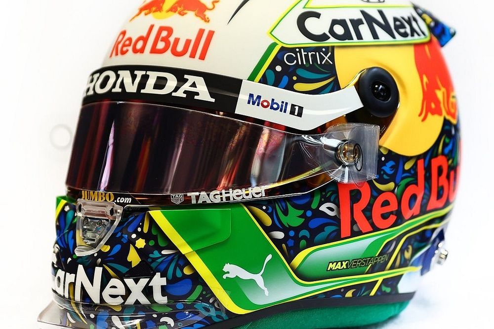 Verstappen onthult speciaal helmontwerp voor Braziliaanse GP