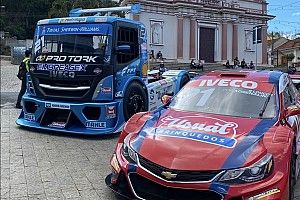 Djalma Pivetta, da Copa Truck, acelera caminhão em prova de subida de montanha