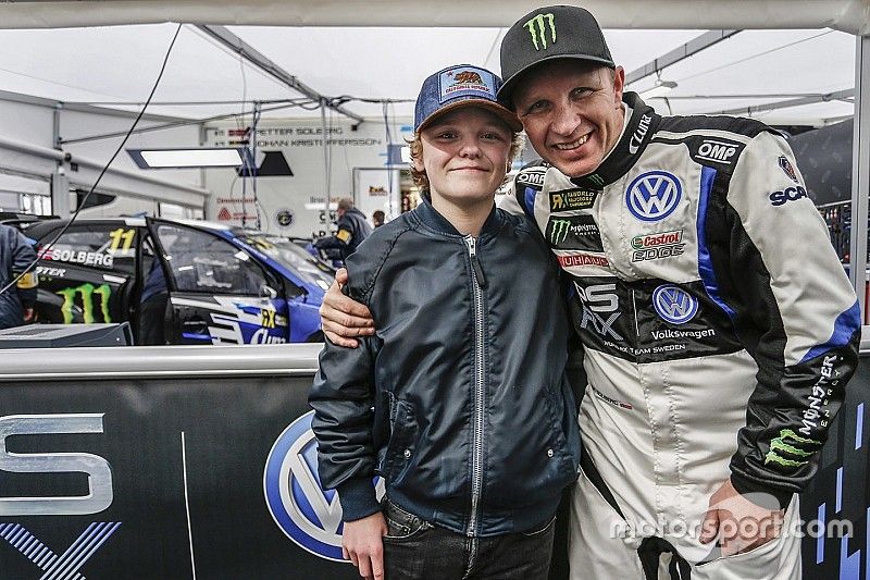 Petter Solberg mit seinem Sohn Oliver Solberg