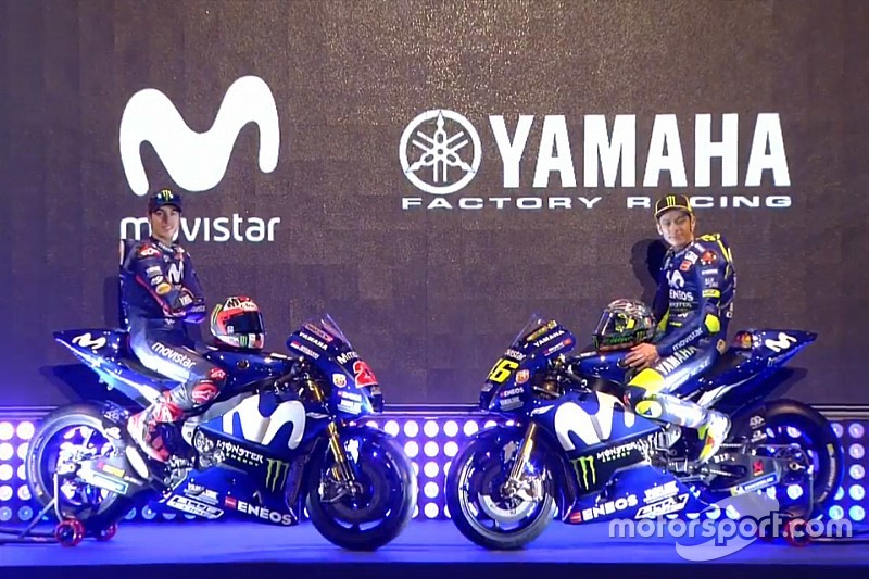 Yamaha apresenta moto de Rossi e Viñales para 2018