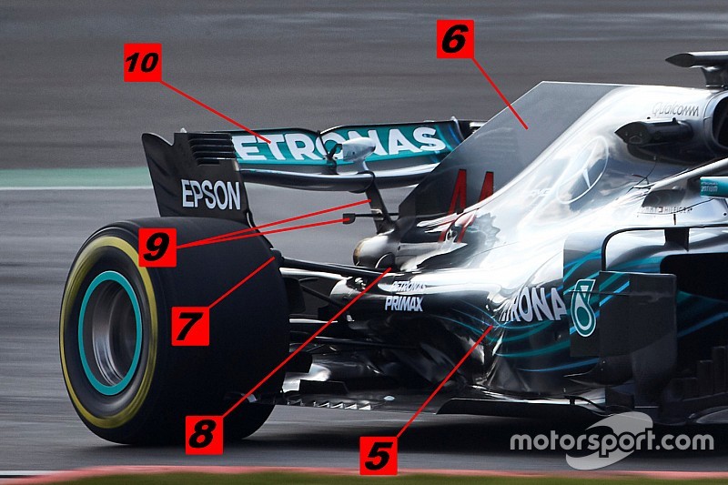 Análisis técnico: las 10 novedades técnicas del Mercedes W09
