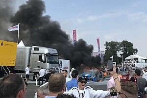 Pruett escapa de un incendio en Goodwood