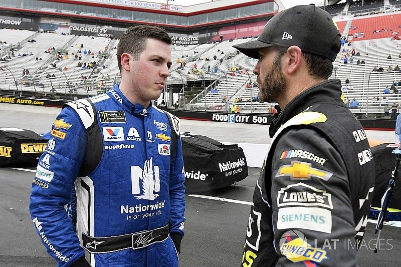 Jimmie Johnson, Hendrick Motorsports, Chevrolet Camaro Lowe's for Pros and Alex Bowman, Hendrick Motorsports, Chevrolet Camaro Nationwide