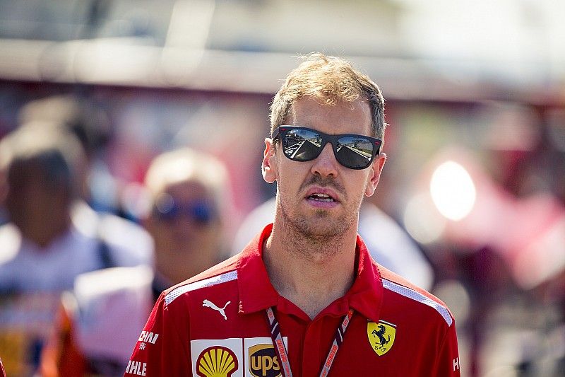 Sebastian Vettel, Ferrari walks the track